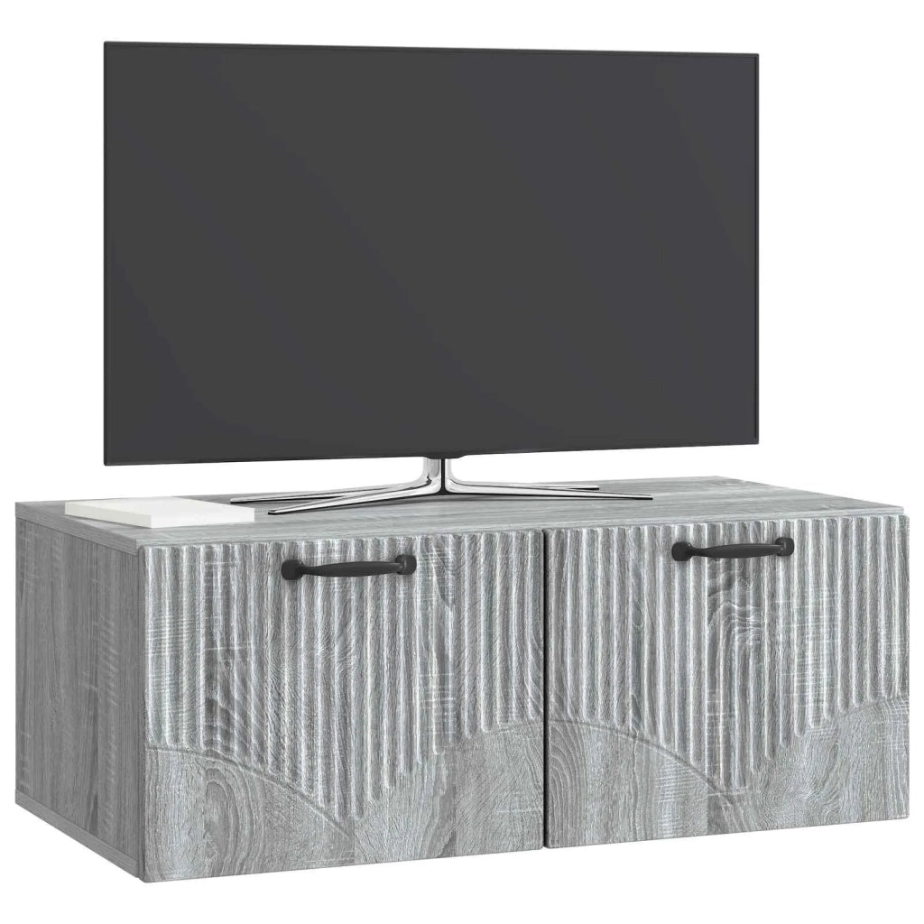 Mobile Porta TV da Muro Grigio Sonoma 78,5 x 41 x 30 cm