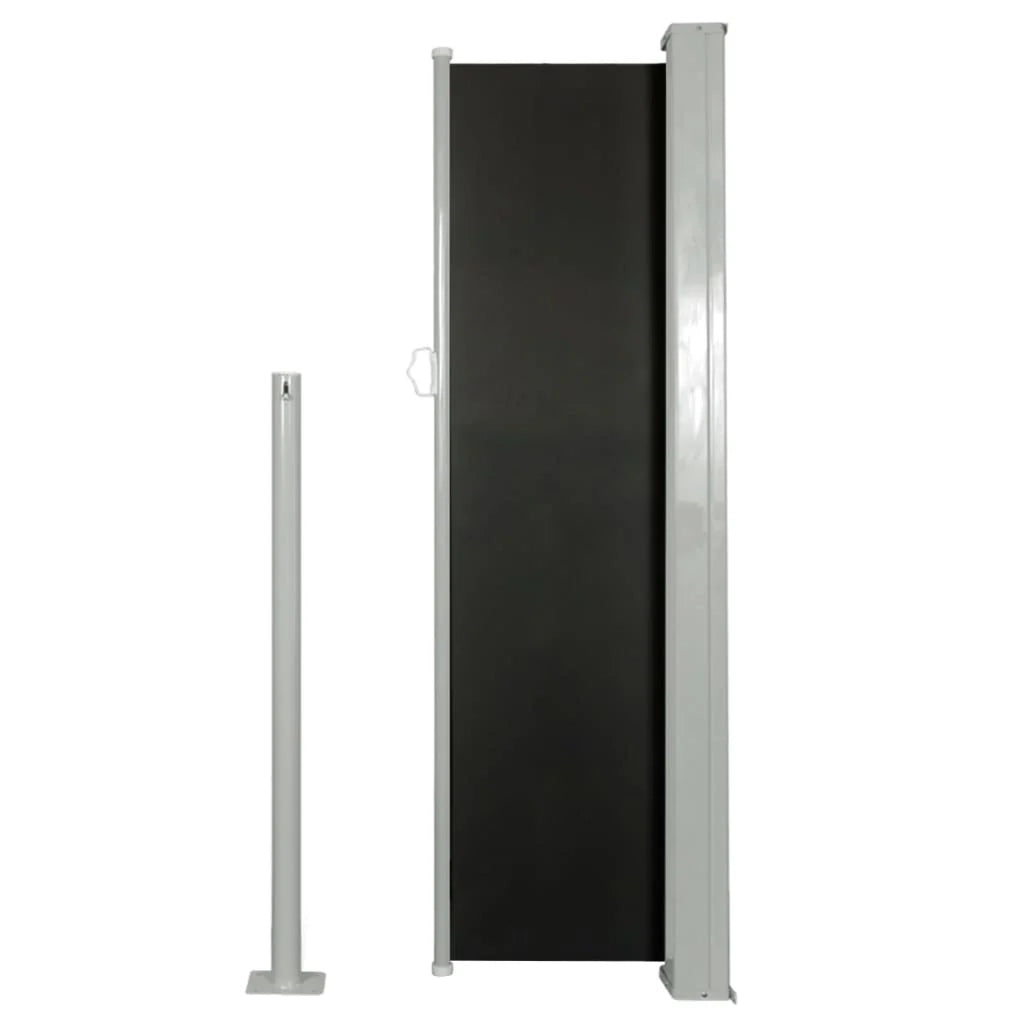 Tenda da sole laterale retrattile/schermo privacy per patio giardino terrazza balcone 120 x 300 cm nero 02_0007085