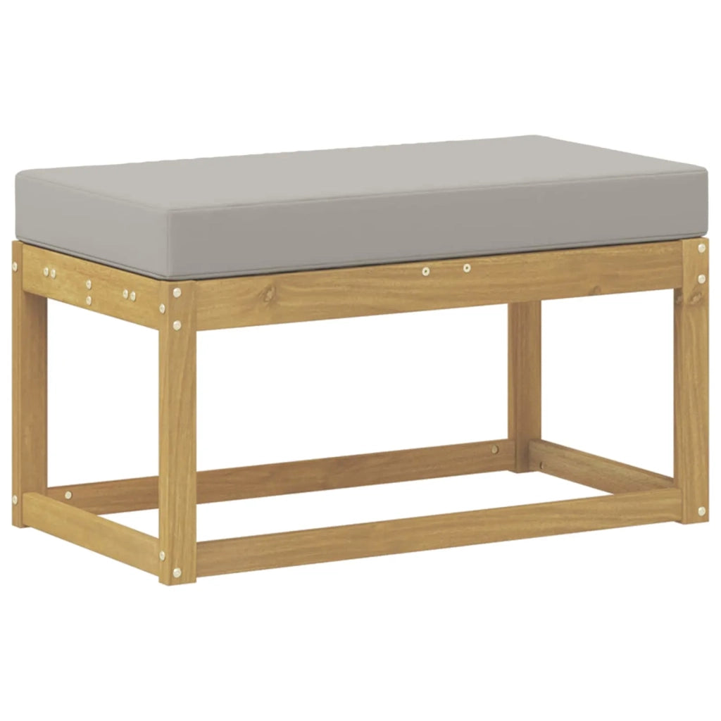 Sedia da giardino-Panca da esterno con cuscino Bianco 700386
