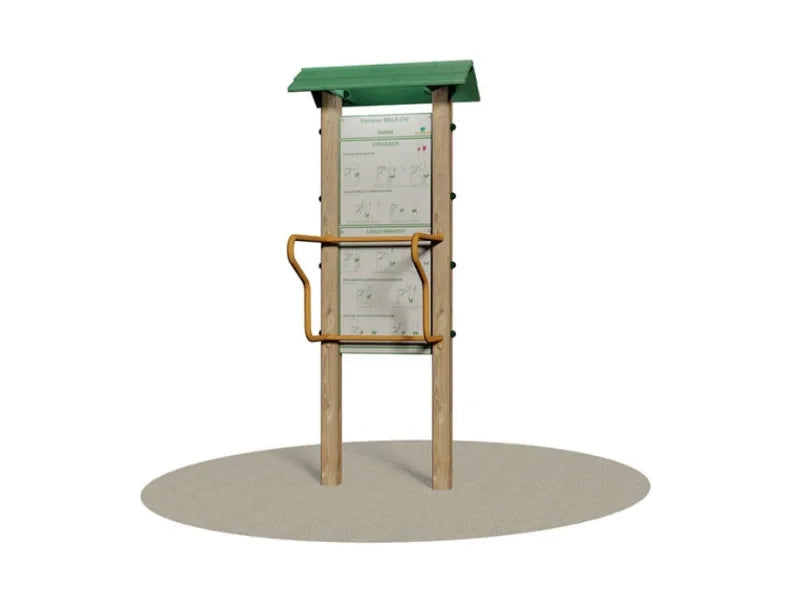 Piegamenti Gambe 3002 Giochipark cartello Dibond fitness outdoor