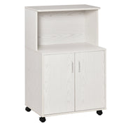 Armadio Cucina con Ruote e Ripiano ¨C Zephmum ¨C Bianco 60.4x40.3x97cm