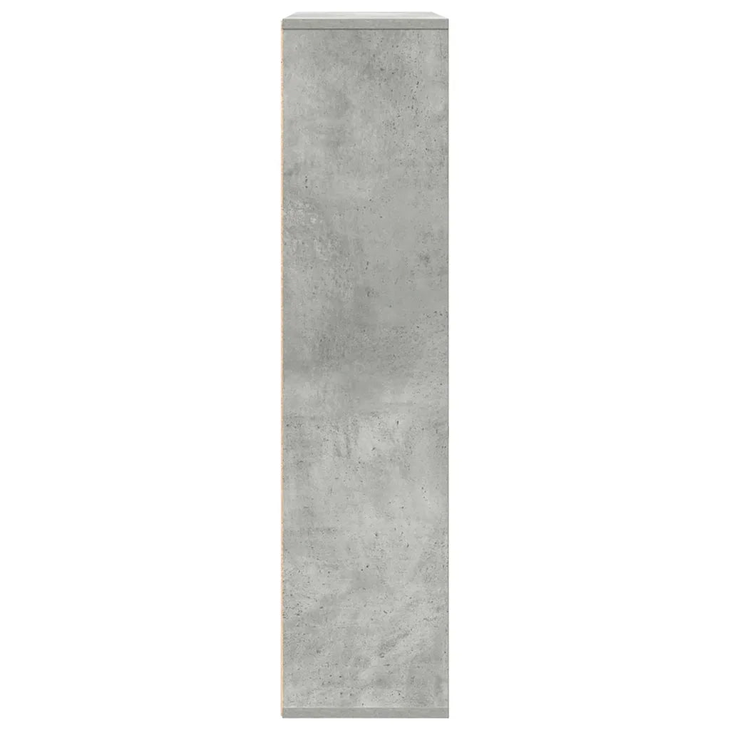 Libreria-Scaffale per Libri-Mobile di Stoccaggio Grigio Cemento 89x24x101,5 cm in Legno Multistrato