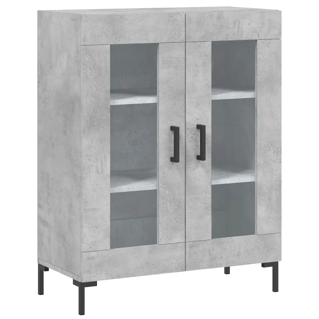 Credenza Grigio Cemento 69,5x34x180 cm in Legno Multistrato 3195735