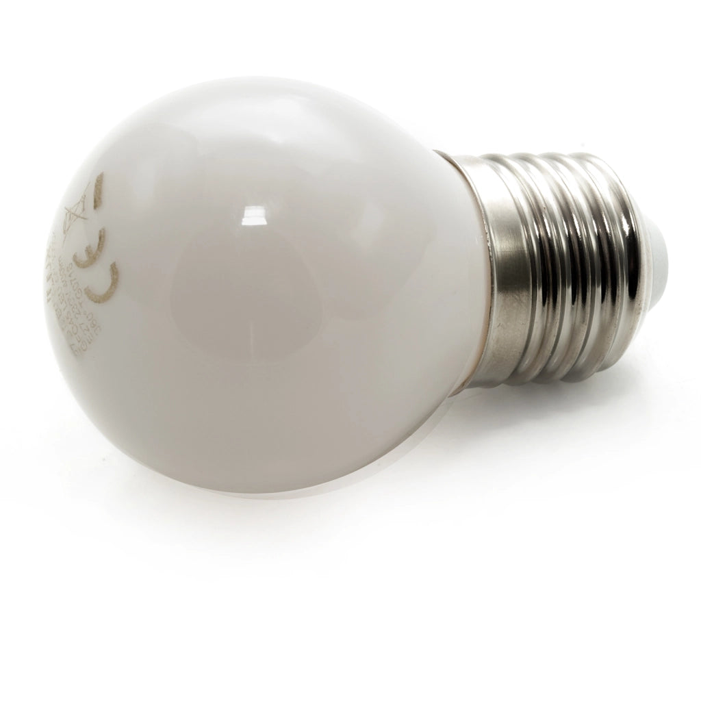 Lampadina LED mini globo E27 vetro luce 360 gradi 4W 400 lumen 230V luce calda 3000K