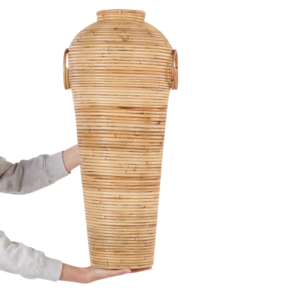 Vaso decorativo in rattan naturale da 70 cm in stile rustico Boho Home Decor