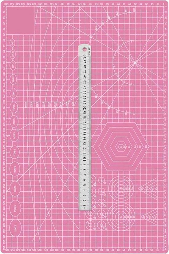 Tavolo di lavoro per fai da te - 2 mm spesso - appoggio per hobby - 45 cm x 30 cm con scala in acciaio