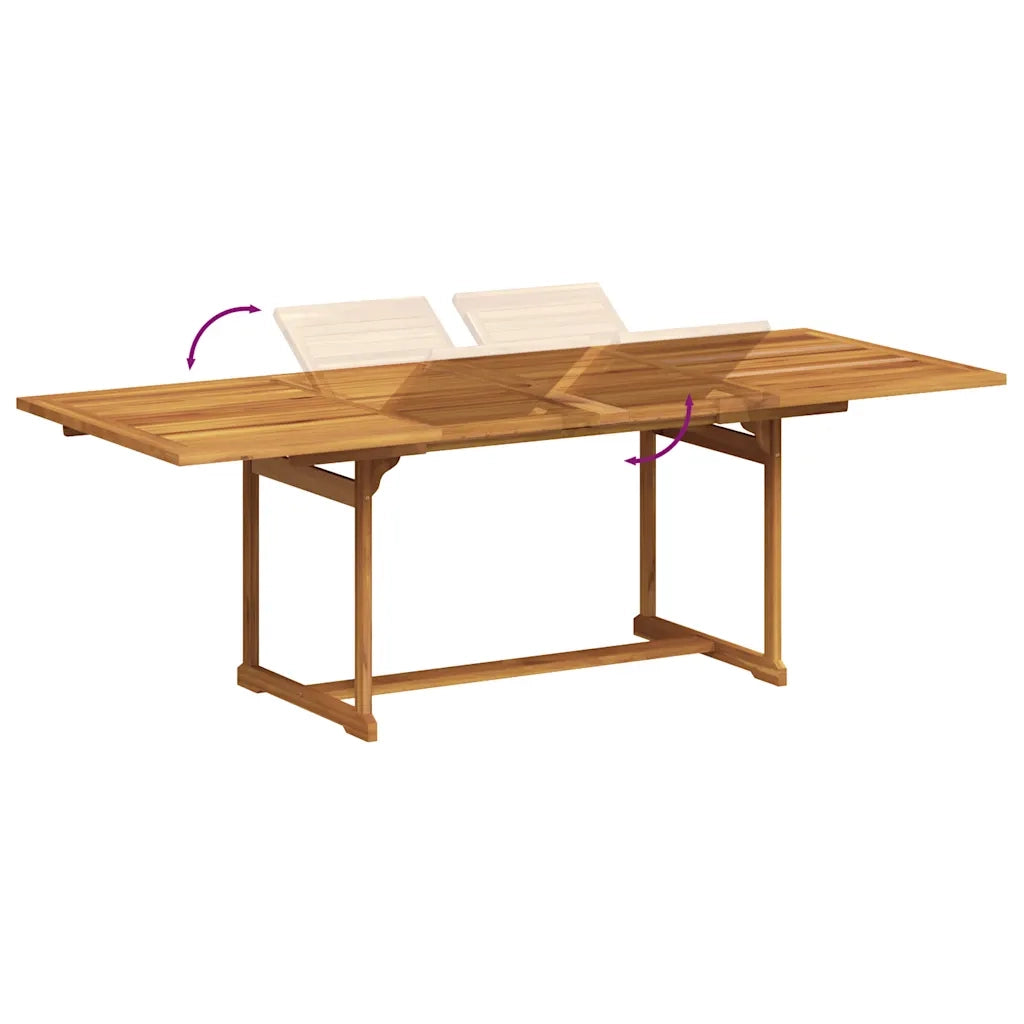 Set Pranzo da Giardino 7pz Legno Massello di Acacia e Textilene