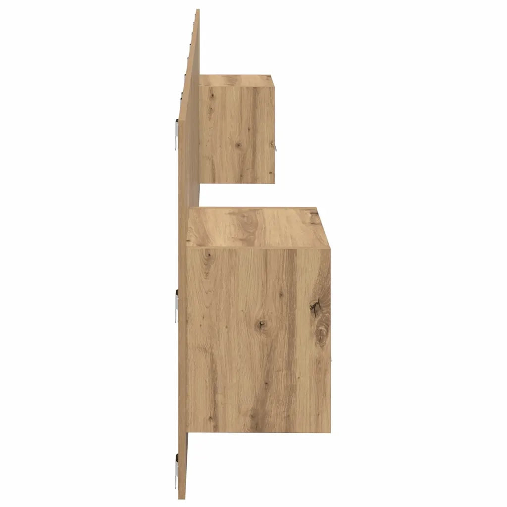 Testata con Comodino 3 pcs Rovere artigianale Legno multistrato 3415841