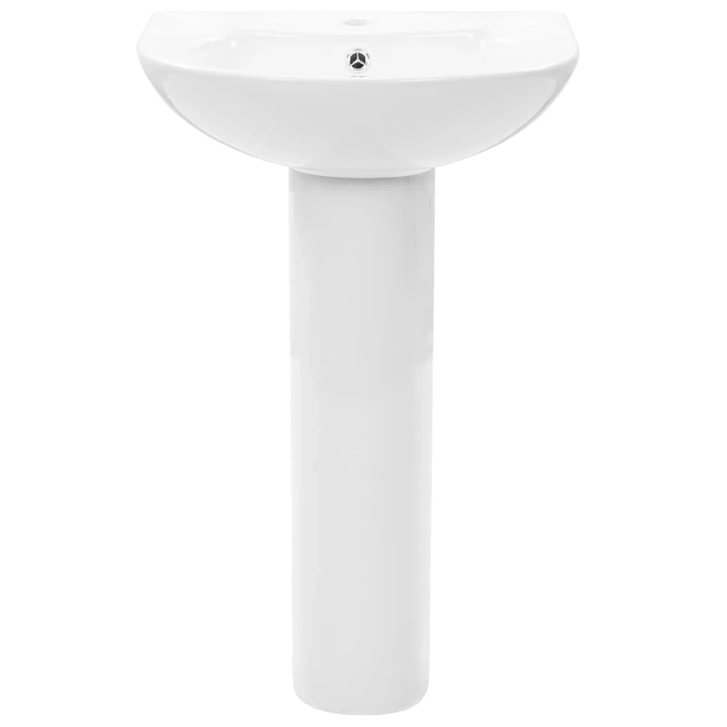 Lavabo freestanding con base in ceramica bianca bacino 52 cm bagno 02_0002567