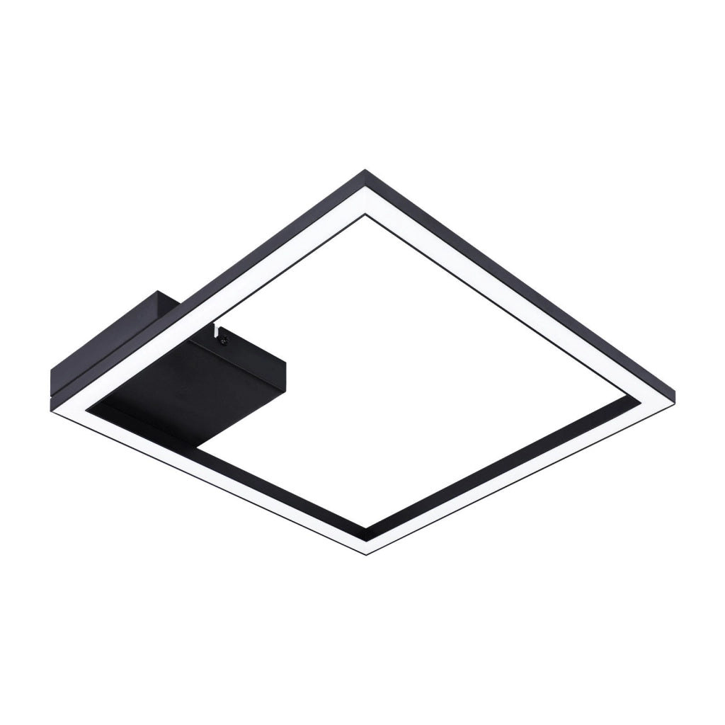 ZMH Lampada da soffitto plafoniera LED quadrata nera 3000K moderna per soggiorno corridoio cucina