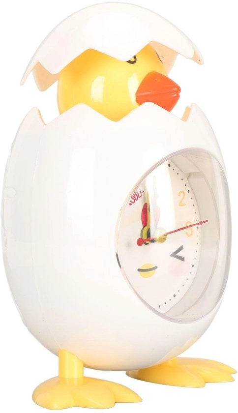 Alarme da Scrivania con Design Cartone - Disegno di Pollo - Sveglia da Notte - Multifunzionale - Materiale ABS - Orologio da Notte