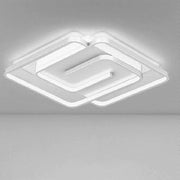 Trade Shop - Plafoniera Led 48w Quadrata Spirale Vortice Bianco Lampadario Soffitto Luce 6500k 70623 -