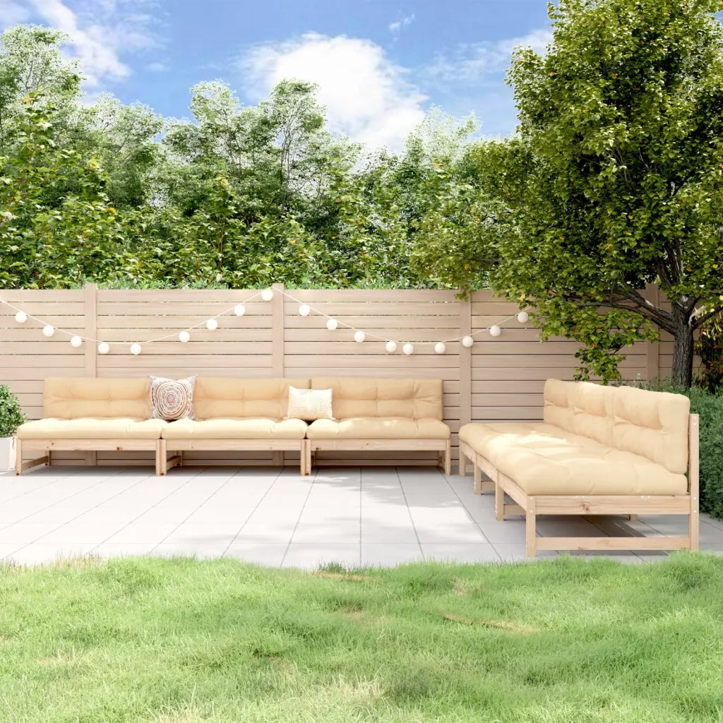Set Salotto da Giardino 6 pz in Legno Massello di Pino 3186606