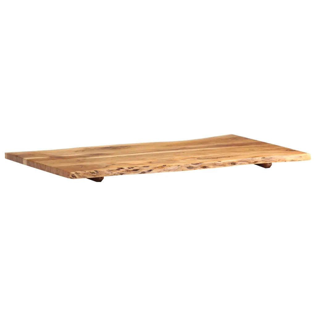 Piano del Tavolo | Superficie Tavolo | Piano Scrivania in Legno Massello di Acacia 100x(50-60)x2,5 cm