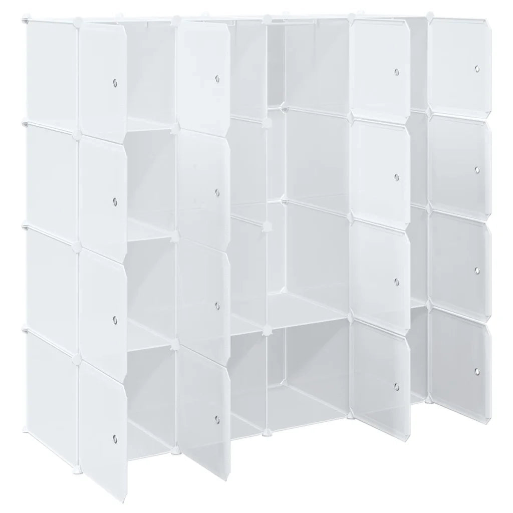 Organizzatore Portaoggetti con 16 Cubi e Aste per Appendere PP