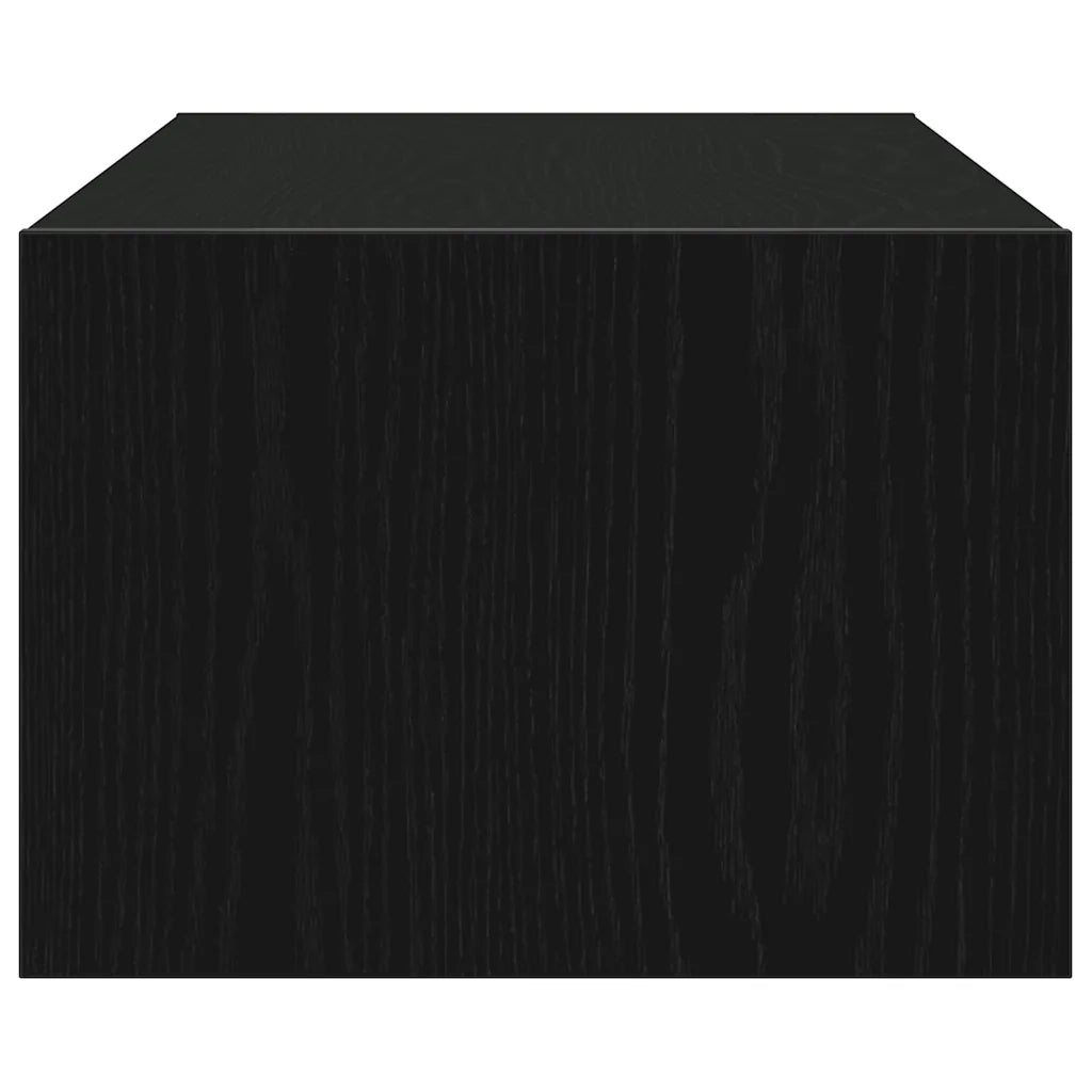 Mobile Porta TV con Luci LED Rovere Nero 100X35,5x25 cm 860239