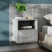 Comodino a Muro-Tavolino da notte sospeso Grigio Sonoma 630317