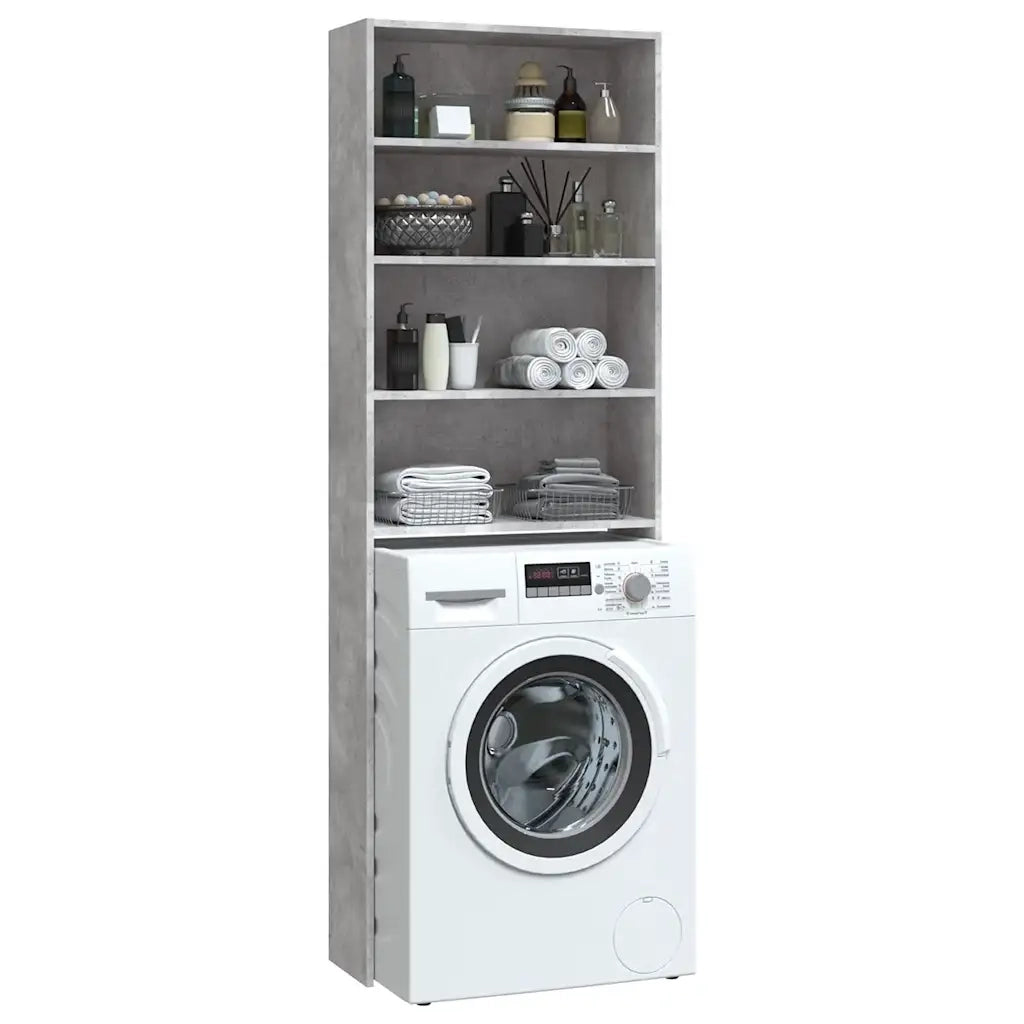 Mobile per Lavatrice Grigio Cemento 64x24x190 cm CFW3789124