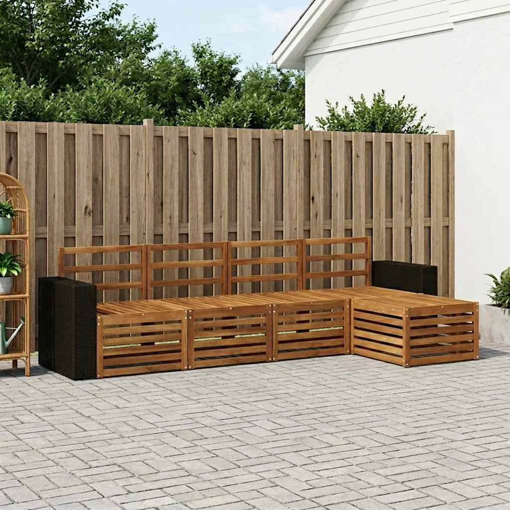 Set di divani da esterno 5 pz Naturale 3384240