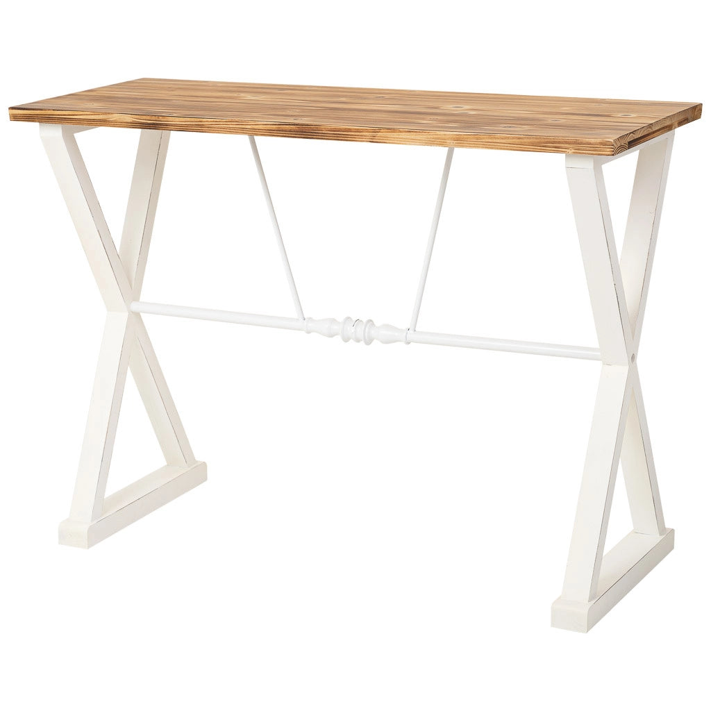 Console in legno e metallo laccato bianco 106x40x76,5h cm