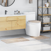Set di tappetini da bagno in crema 3 pezzi in polipropilene antiscivolo