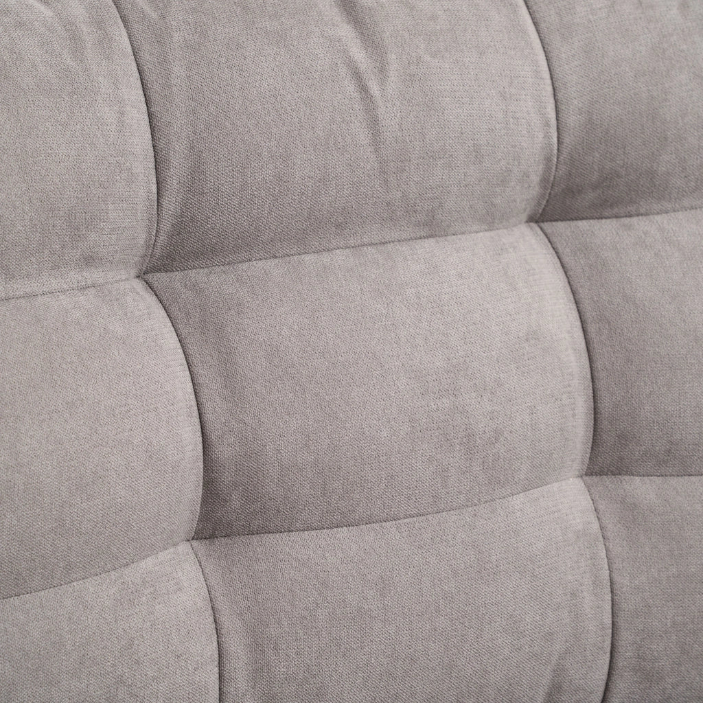 Divano Letto 3 Posti con Chaise Longue e Contenitore in Tessuto Grigio ¨C Zephmum ¨C 217x134x85