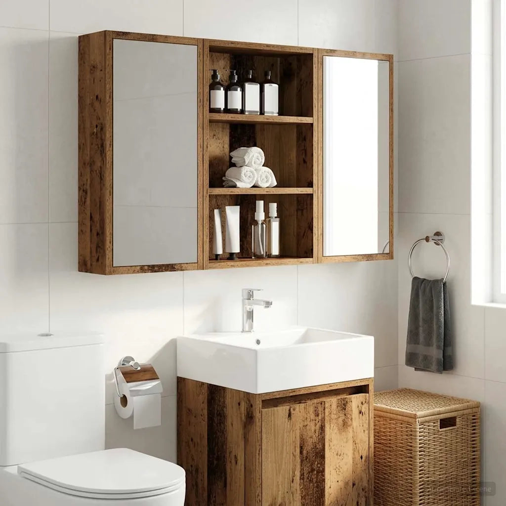 Armadio da bagno a muro Legno vecchio 40 x 16 x 62,5 cm 889373