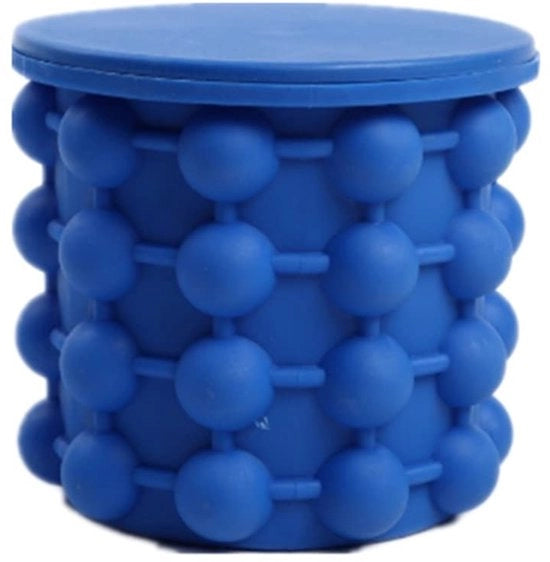 Emme doppia con coperchio - Emme per cubetti di ghiaccio - Emme portatile in silicone - Coperchio chiuso a vite - Materiale TPR di alta qualità