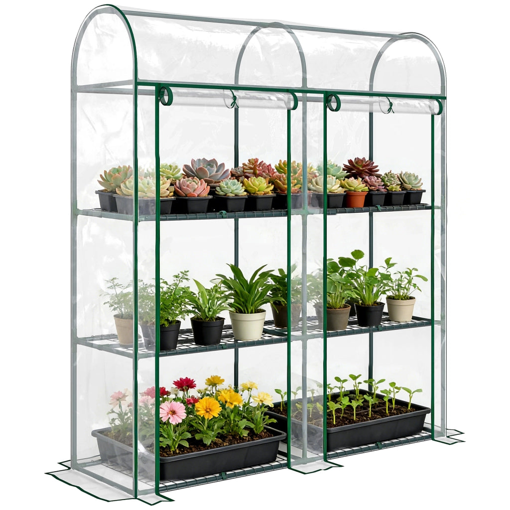 Serra Giardino ¨C zephmum ¨C Plastica Trasparente Acciaio 143x46x164 cm
