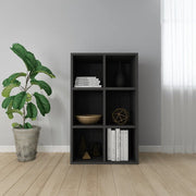 Libreria/Credenza Nera 66x30x98 cm in Legno Multistrato 800343