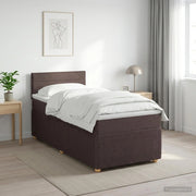 Letto box spring con materasso Marrone Scuro 90 x 200 cm 3451373