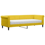 Divano letto | Sof¨¤ letto | Letto singolo con Materasso Giallo 80x200 cm in Velluto