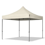 Trade Shop - Gazebo Pieghevole Giardino 3x3x3mt Tenda Telo Beige Padiglione Mercati Sagre 222713 -