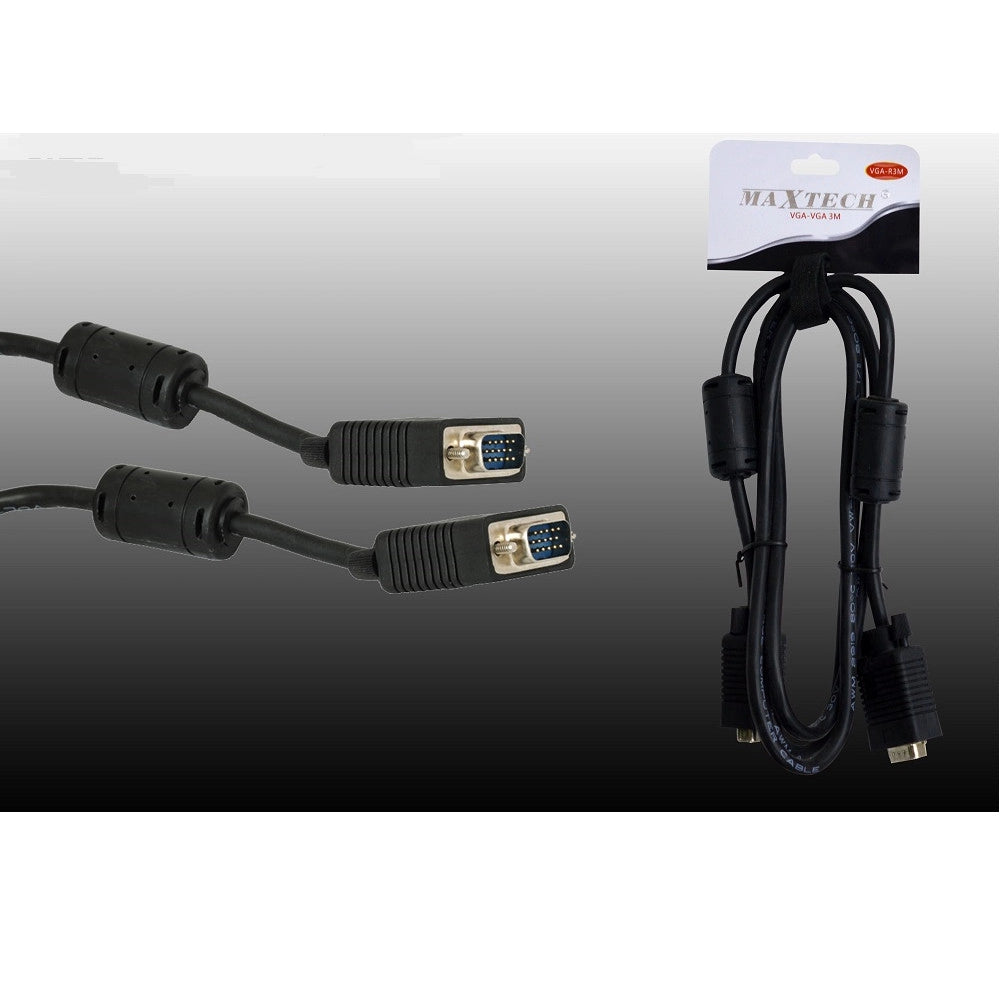 Trade Shop - Cavo Vga-vga Per Monitor Tv Pc Computer Da 3 Metri Prolunga Cable Maxtech Vga-r3m -