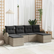 Set Divano da Giardino con cuscino 6 pcs Grigio chiaro 3346152