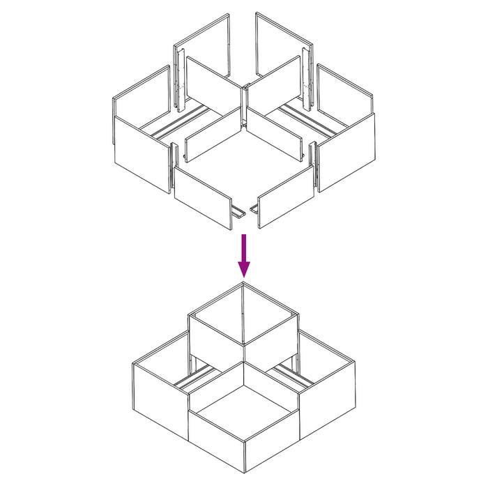 vivaXL Fioriera da Giardino 100x100x48 cm Acciaio Zincato