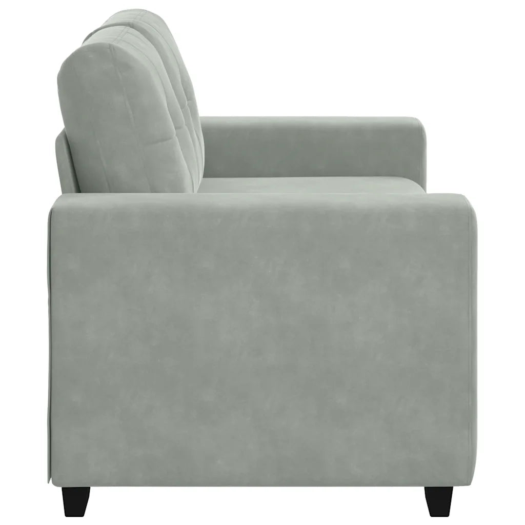 vidaXL Divano Divanetto Grigio Chiaro 120 cm in Velluto