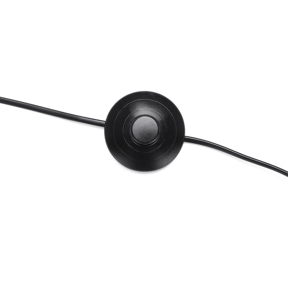 Lampada da Terra Grigio Policotone 156H cm Nero Gambe Treppiede in Metallo Paralume Tamburo Moderno