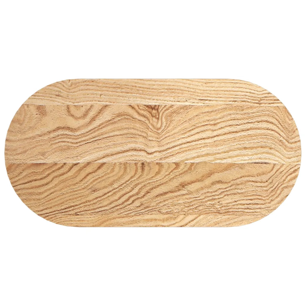 vidaXL Piano per Tavolo 80x40x4 cm in Rovere Massello Ovale