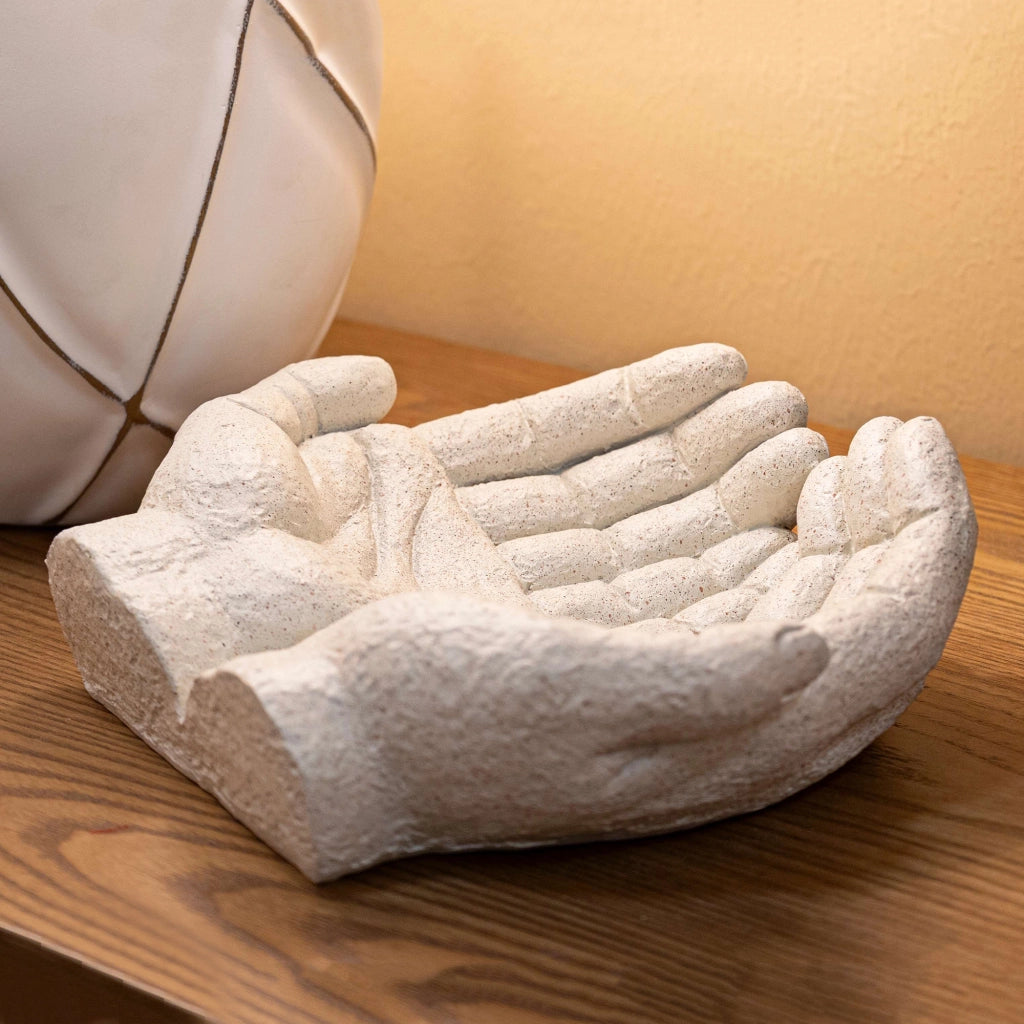 Fanariva, Svuotatasche Effetto Pietra, Bianco Crema