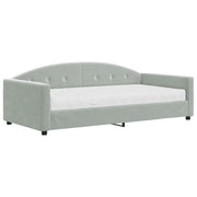 Divano letto | Sof¨¤ letto | Letto singolo con Materasso Grigio Chiaro 100x200 cm in Velluto