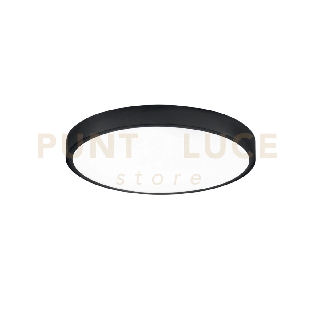 PLAFONIERA LED DOMO NERA TONDA 24W 2700LM 4000K  IP44 24X2,4CM