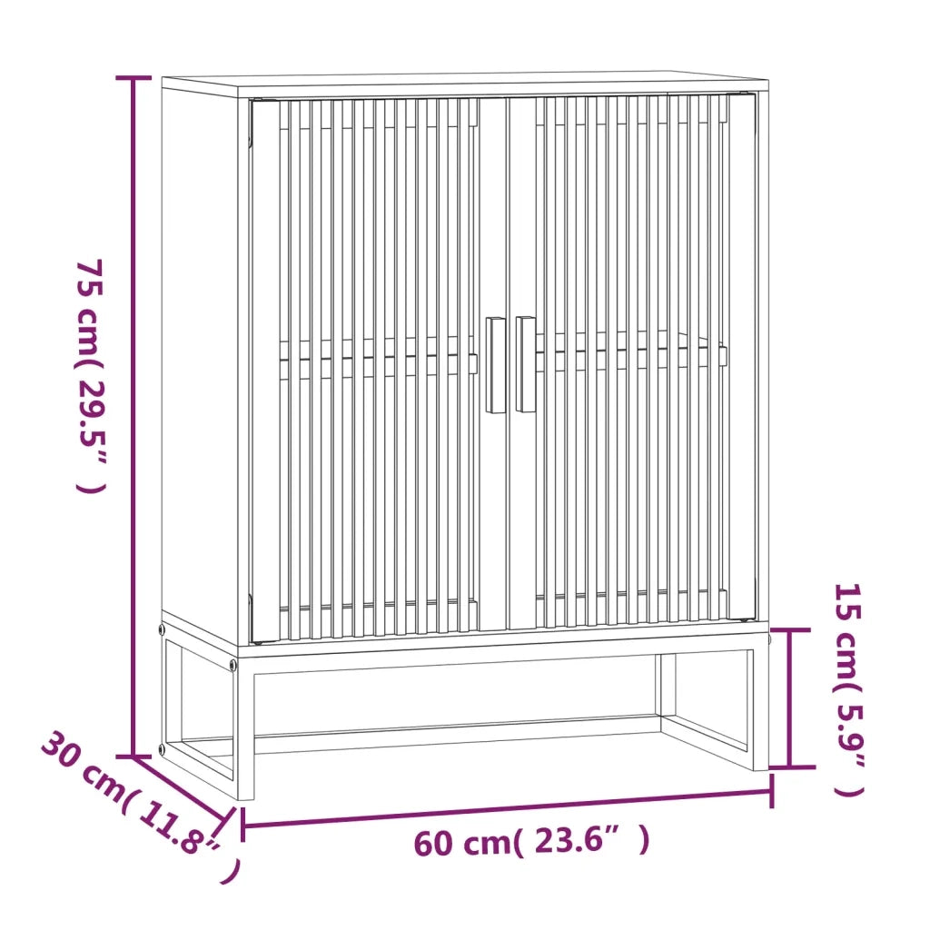 Credenza Bianca 60x30x75 cm in Legno Multistrato 352109