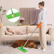Set di Asciugamani per Pavimento Premium - 8 pezzi - Confezione con Fusto - Asciugamani per Pavimento in Tessuto - Asciugabile - Idoneo per Pavimenti di Qualsiasi Tipo - Verde