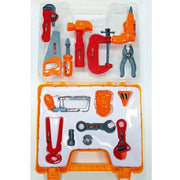 Trade Shop - Valigetta Set 15 Pezzi Attrezzi Da Lavoro Trapano Sega Crick Pinza Morsetto -
