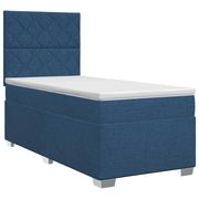 Letto box spring con materasso Blu 100 x 200 cm Tessuto 3453352