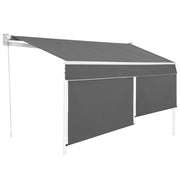 IDMarket - Tenda manuale 3x2 M grigio antracite con mantovana H.1,50 M