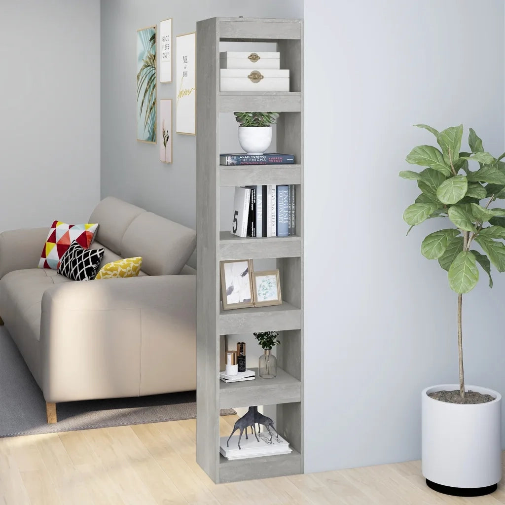 Libreria/Divisorio Grigio Cemento 40x30x198 cm