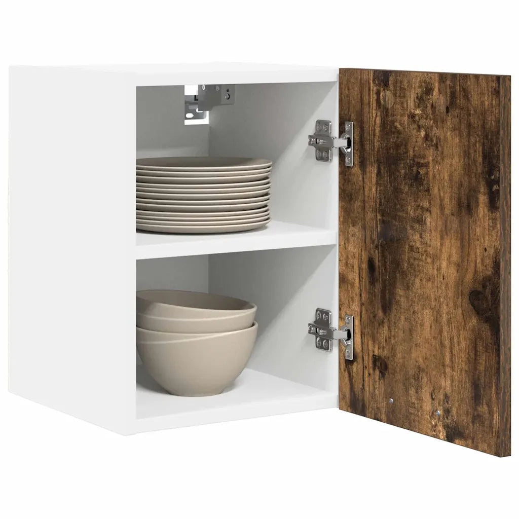 Armadio pensile Rovere Affumicato e Bianco 30 x 31 x 40 cm 884122