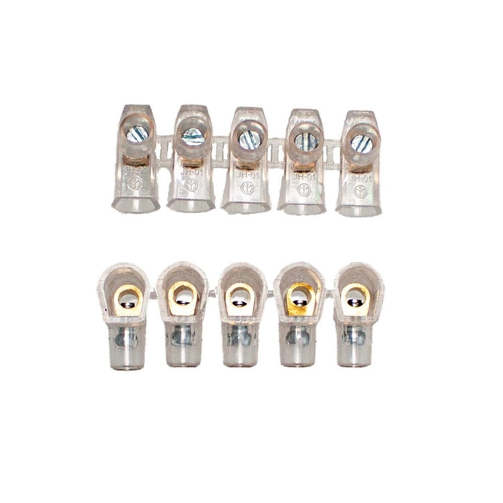 Trade Shop - Morsetti Unipolari Morsettiera Terminali 2 Stecche Da 5 Pezzi Sezione 2.5mm² 83312 -
